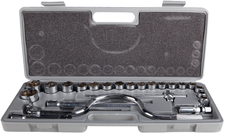 Set Chei Tubulare cu Accesorii 24 Pcs - Truse Scule - Simple Tools Set Chei Tubulare cu Accesorii 24 Pcs - Truse Scule - Simple Tools