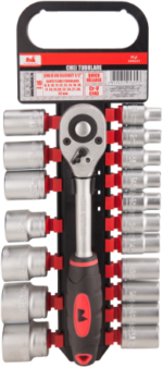 Set Chei Tubulare cu Antrenor 19 Piese [mm]: 8-32 - Truse Scule - Simple Tools