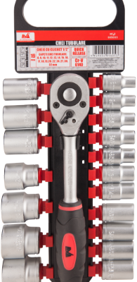 Set Chei Tubulare cu Antrenor 19 Piese [mm]: 8-32 - Truse Scule - Simple Tools