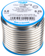 Aliaj pt Lipire Moale Sn97Cu3 Felder 3mm 250g - Consumabile sudura - Simple Tools