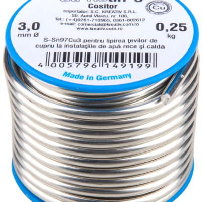 Aliaj pt Lipire Moale Sn97Cu3 Felder 3mm 250g - Consumabile sudura - Simple Tools