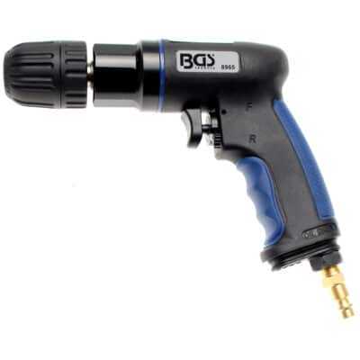 Bormasina pneumatica cu mandrina automata pentru spirale pana la 10mm, viteza variabila, schimbator de sens stg. + dreapta, turatie max. 2200 rpm, presiune max. de lucru 9 9, BGS 8965