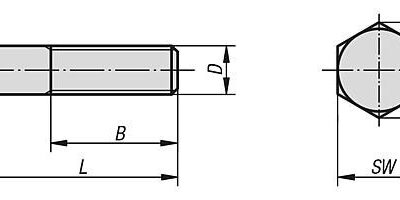 SURUB PARTIAL FILETAT CU CAP HEXAGONAL DIN 931, OTEL GR.8.8, ZINCAT - Suruburi si nituri - Simple Tools