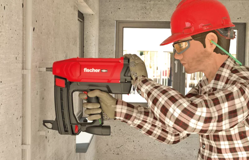 Pistol fixare cuie, pentru beton si otel, Fischer,actionat cu tub de gaz FGC 100 - Masini fixare directa - Simple Tools