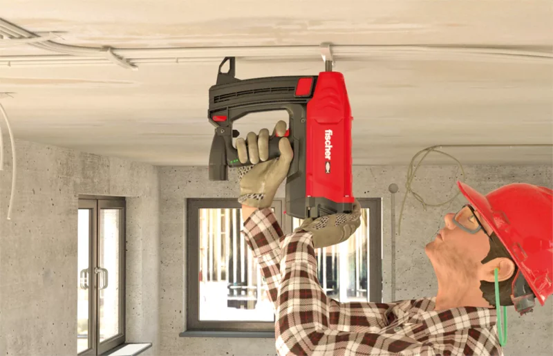 Pistol fixare cuie, pentru beton si otel, Fischer,actionat cu tub de gaz FGC 100 - Masini fixare directa - Simple Tools