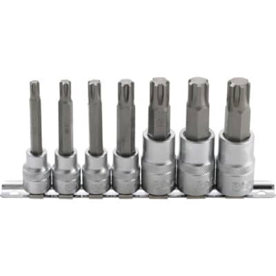 Set cu biti Ribe M6-M14, antrenare cu tubulara 3/8"+1/2", 7 piese, BGS 5185