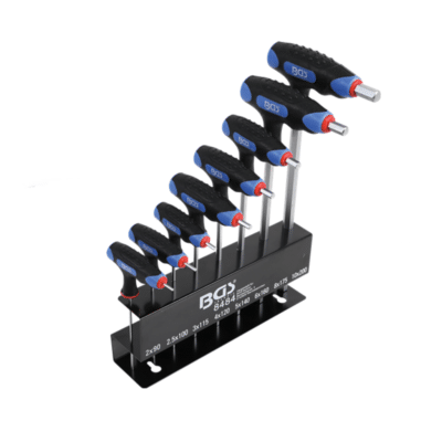 Set de chei Imbus 2 - 10 mm cu mâner T, 8 piese, BGS 8484