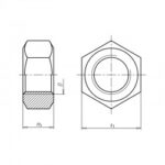 PIULITA HEXAGONALA DIN 934, OTEL GR.10, ZINCAT - Piulite si saibe - Simple Tools