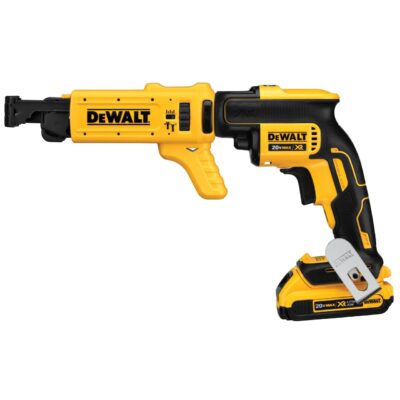 Masina de insurubat pentru gips-carton DeWalt, DCF620P2K, 2 acumulatori XR Li-ION 18 V 5.0 Ah, motor fara perii, magazie de suruburi, limitator de adancime, valiza pentru transport - Masini de gaurit si insurubat cu acumulator - Simple Tools