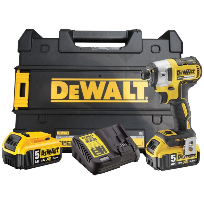 Masina de insurubat cu impact DeWalt de 1/4 ", DCF887P2-QW , 2 x  acumulator XR Li-Ion 5.0 Ah 18 V, geanta pentru transport - Masini de gaurit si insurubat cu acumulator - Simple Tools