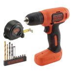 Masina de gaurit si insurubat Black&Decker BDCD8GPA-QW  cu acumulator Li-i-Ion  de 7.2V + ruleta, biti, burghie si adaptor - Masini de gaurit si insurubat cu acumulator - Simple Tools