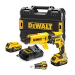Masina de insurubat pentru gips-carton DeWalt, DCF620P2K, 2 acumulatori XR Li-ION 18 V 5.0 Ah, motor fara perii, magazie de suruburi, limitator de adancime, valiza pentru transport - Masini de gaurit si insurubat cu acumulator - Simple Tools