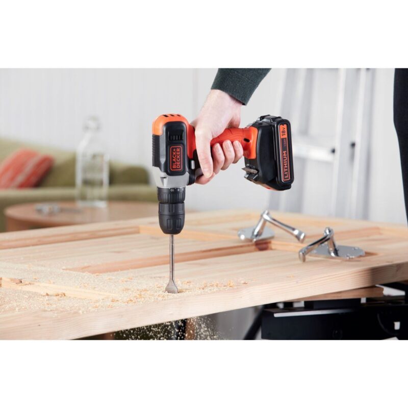 Masina de gaurit si insurubat Black&Decker, BCD001C1, acumulator LI-ION 1.5Ah 18V, cutie de transport - Masini de gaurit si insurubat cu acumulator - Simple Tools