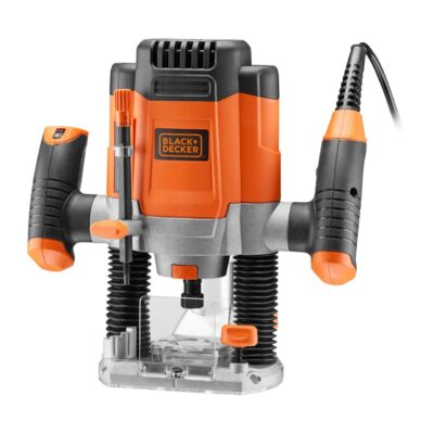 Masina de frezat Black&Decker, KW1200E, 1200 W, 6.35 mm, 8 accesorii, viteza variabila - Scule electrice - Simple Tools