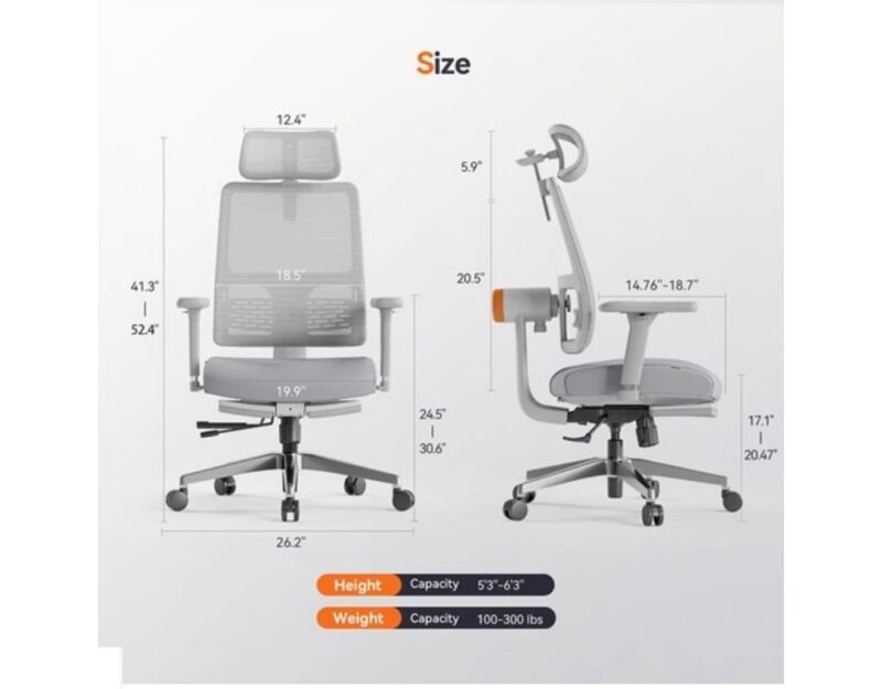 Scaun Ergonomic Newtral MagicH-BPro - Gri
