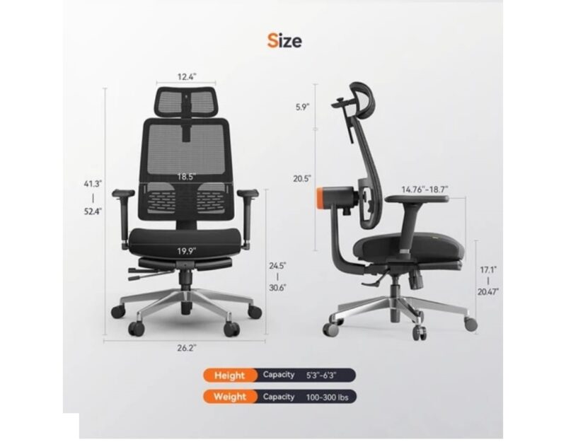 Scaun Ergonomic Newtral MagicH-BPro - Negru