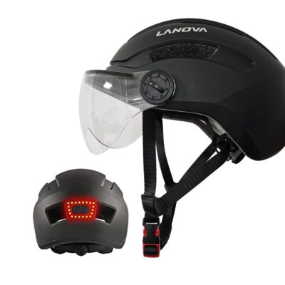 Casca de Trotineta/Bicicleta Neagra – Lumini Led Spate