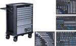 Banc de scule pentru atelier cu 8 sertare echipat