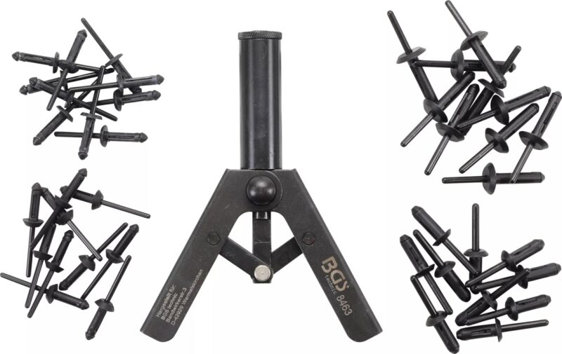 Cleste pentru pop-nituri din plastic + 4 seturi de nituri x 10buc Cleste pentru pop-nituri din plastic + 4 seturi de nituri x 10buc