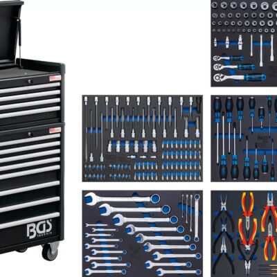 Dulap de scule Workshop Standard Max cu 8 sertare + dulap de scule cu 4 sertare montat in partea superioara