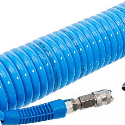 Furtun de aer spiralat pentru scule pneumatice, diametru interior 8 mm, presiune 10 bari, lungime 6 m, BGS 66541