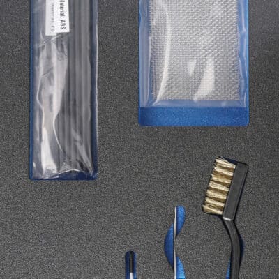 Set accesorii de reparatii pentru piese din plastic cu baghete si pistol de lipit pe gaz BGS 9388