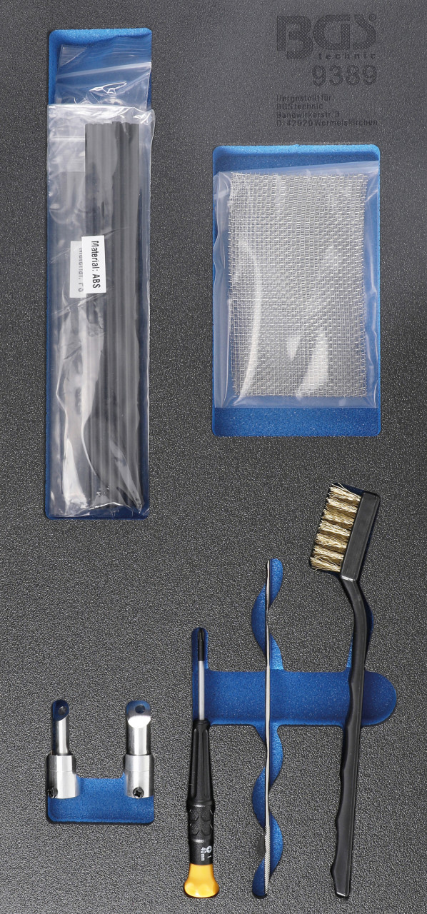 Set accesorii de reparatii pentru piese din plastic cu baghete si pistol de lipit pe gaz BGS 9388