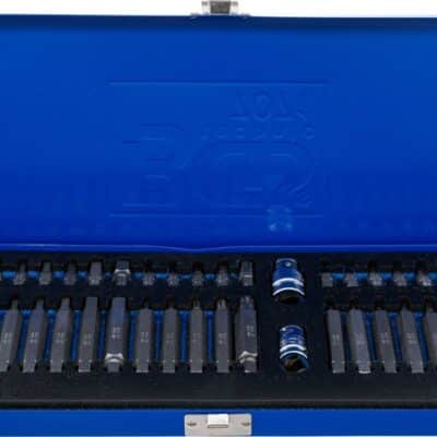 Set biti combinati, Imbus, Torx, Spline(XZN), antrenare 3/8" + 1/2", 40 piese, BGS 7071