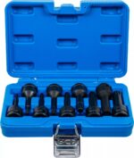 Set biti Spline (XZN) M4 - M16, lungime 75mm, antrenare 1/2" 9 piese, BGS 5482