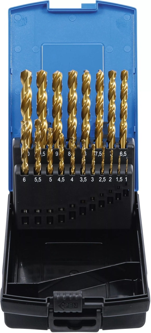 Set burghie 1-10mm HSS-G acoperite cu Titan Set burghie 1-10mm HSS-G acoperite cu Titan