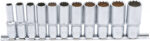 Set chei tubulare 12 colţuri, adânci, 10 mm (3/8") 8 - 19 mm, 11 piese, BGS 5252