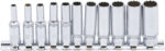 Set chei tubulare 12 colţuri, adânci, 6,3 mm (1/4") 4 - 13 mm, 11 piese, BGS 5251