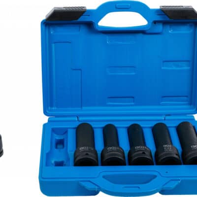 Set chei tubulare de impact Profil E, E18 - E20 - E22 - E24 + chei tubulare de impact cu profil dublu hexagon 17, 19mm, antrenare 3/4", 3/4", 6 piese,, BGS 5250