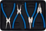 Set clesti de sigurante Seeger 225 mm, 4 piese, BGS 650