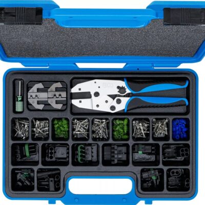 Set conectori Delphi® pentru cabluri electrice plus cleste de sertizat