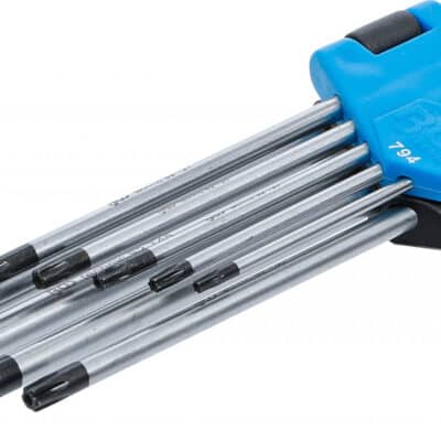 Set de chei Torx tip L extra lungi cu gaura T10 - T50 | 9 piese, BGS 794