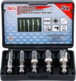 Set extractoare pentru suruburi cu cap in Cruce, Torx sau profil Hexagon, 5 piese, BGS 5282
