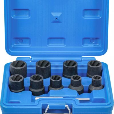 Set extractoare pentru suruburi deteriorate 10 - 19 mm, antrenare 1/2", 10 piese, BGS 5266