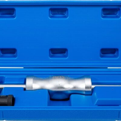 Set extractor pentru injectoare cu ciocan inertial pentru motoare Mercedes CDI OM611, OM612, OM613, lungime tija ciocan 470mm, lungime totala 570mm, greutate 1.85Kg, BGS 62005