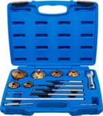 Set freze pentru corectat scaune de supape 28-65 mm, 15 piese, BGS 68346