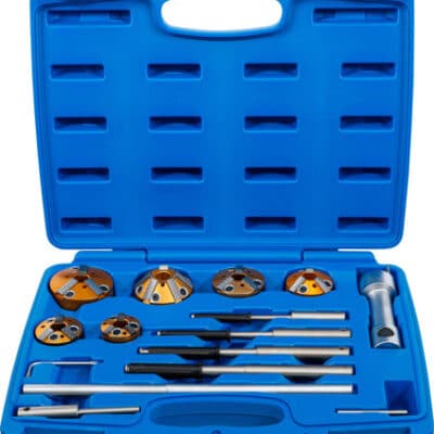 Set freze pentru corectat scaune de supape 28-65 mm, 15 piese, BGS 68346