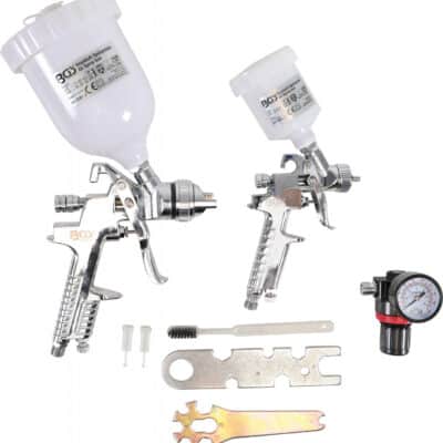 Set pistoale de vopsit cu regulator de presiune HVLP, BGS 8381