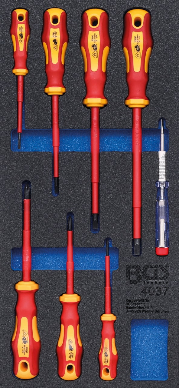 Set surubelnite VDE pentru banc de lucru mobil