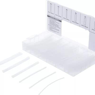 Set tile din varnis termoretractant cu diametre diferite | transparent | 150 piese