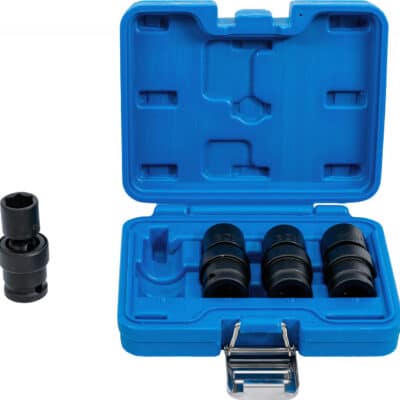 Set tubulare de impact cu articulatie sferica 16 - 17 - 18 - 19 mm, antrenare 1/2", 4 piese, BGS 5200