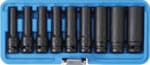 Set tubulare de impact Profil E, E10 - E24, antrenare 1/2", 9 piese, BGS 5204