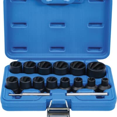 Set tubulare extractoare de suruburi si piulite deteriorate, 8 - 27 mm, actionare 1/2", 16 piese, BGS 5269