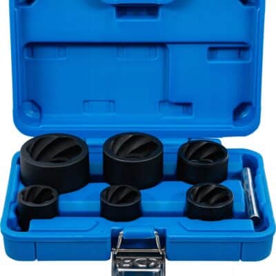 Set tubulare speciale pentru suruburi deteriorate, 6 piese, 22-41 mm, 1/2"+3/4", BGS 5268