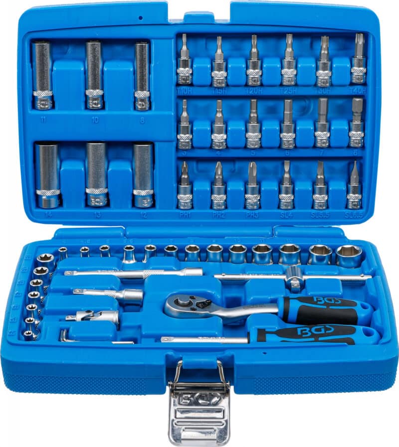 Trusa cu biti si tubulare hexagonale lungi si scurte 4 -14 mm + tubulare E-uri (E4 - E11)