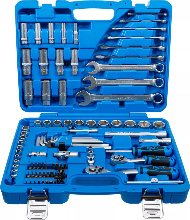 Trusa de chei tubulare si chei combinate antrenare 1/4" si 3/8"